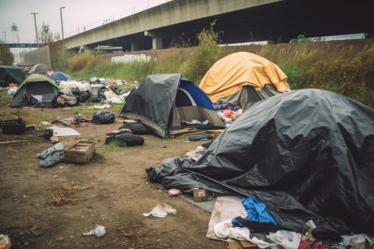 homeless camp cleanup 10713